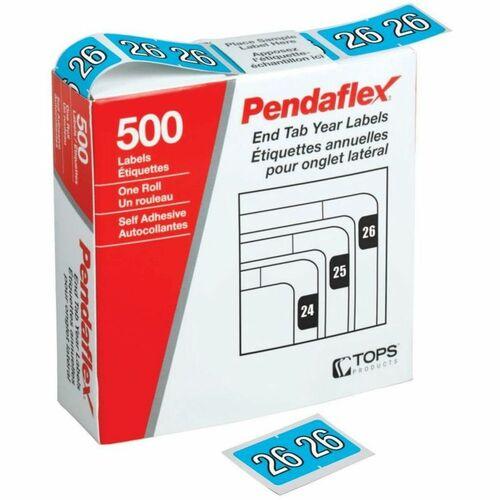 Pendaflex Year Labels "2026" - 500/Roll (Light Blue) = 900-2026YEAR