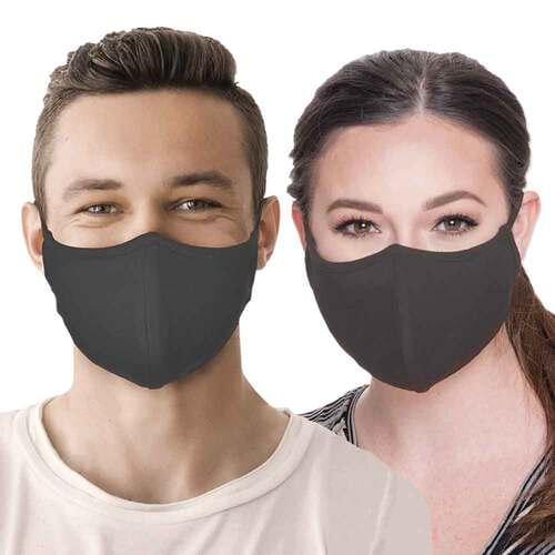 Reusable Face Mask with FUZE Antibacterial Treatment Gray - Pack of 2 masks