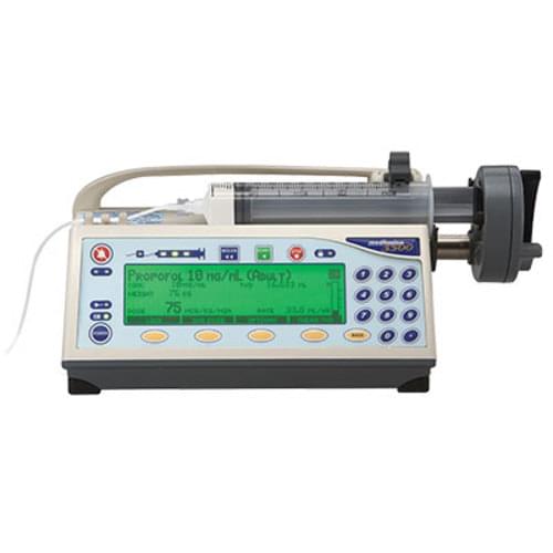 <p>The Medfusion® 3500 syringe pump is designed to enhance safety while maintaining simplicity to deliver individualized care to patients of all ages.</p> <p>Syringe infusion pump deliver small doses of medication from a variety of syringe sizes in acute care settings.</p> <ul> <li>Delivers precise infusion volumes to +/2% accuracy, with delivery rates as low as 0.01mL/hr and up to 1130ml/hr.</li> <li>PharmGuard Medication Safety Software helps reduce pump programming errors and associated adverse drug events (ADEs) by encouraging the use of drug libraries with hard and soft limits</li> </ul> <p>The Medfusion® 3500 syringe infusion pump promotes safety:</p> <ul> <li>The Medfusion® 3500 auto-default feature promotes your facility's policies and procedures for medication administration and safety.</li> <li>From the moment the pump is powered on, the pump defaults to use the established drug protocols set by your hospital's pharmacists, so that nursing staff are able to uickly start an infusion with the safety of the drug libraries supporting team.</li> <li>Hard and soft limits set by your Pharmacist for each drug and profile, protect against medication errors regardless of your patient's size or where in the hospital they are receiving care.</li> <li>FlowSentry™ monitor provides unmatched pressure sensing technology for earlier clinical intervention.</li> <li>Automatically detects various syringe types and sizes, from 1mL to 60 mL. A compatible syringe list can be updated to current syringe models from major manufacturers.</li> <li>Ergonomic, easy-to-use, horizontal design helps protect the entire syringe barrel and allows single-handed loading of the syringe.</li> <li>The large screen features high visibility TALLman lettering that displays the full drug name to differentiate look-alike drug names and concentrates</li> </ul> <p>The Medfusion® 3500 Syringe Infusion Pump is indicated for the following uses:</p> <p>In the administration of fluids requiring precisely controlled infusion rates including:</p> <ul> <li>Blood or blood products</li> <li>Lipids</li> <li>Drugs</li> <li>Antibiotics</li> <li>Enteral Solutions</li> <li>Other Theraputic Fluids</li> </ul> <p>By the following delivery routes:</p> <ul> <li>Arterial</li> <li>Epidural</li> <li>Intraveneous</li> <li>Intrathecal</li> <li>Subcutaneous</li> <li>Enteral</li> </ul> <p>By the following delivery modes:</p> <ul> <li>Continuous</li> <li>Volume/Time</li> <li>Mass</li> <li>Body weight</li> <li>Intermittent</li> <li>Bolus</li> </ul> <p>In the following applications:</p> <ul> <li>Critical Care</li> <li>Anesthesia</li> <li>Neonatal</li> <li>Pediatics</li> </ul>