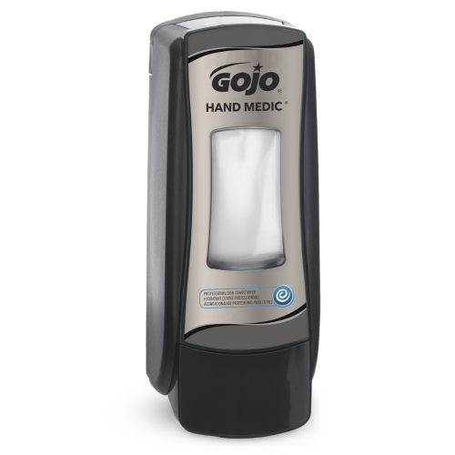 GOJO® HAND MEDIC® ADX-7™ Push-Style Dispenser for HAND MEDIC® Skin Conditioner - Black/Chrome