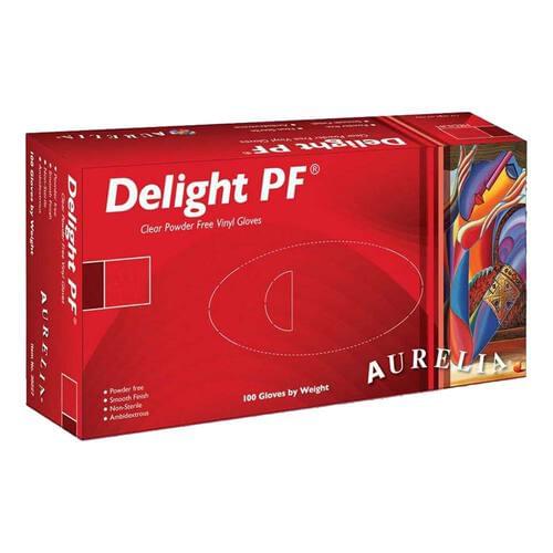 Aurelia® Delight PF Vinyl Powder Free Clear Exam Gloves X-Large