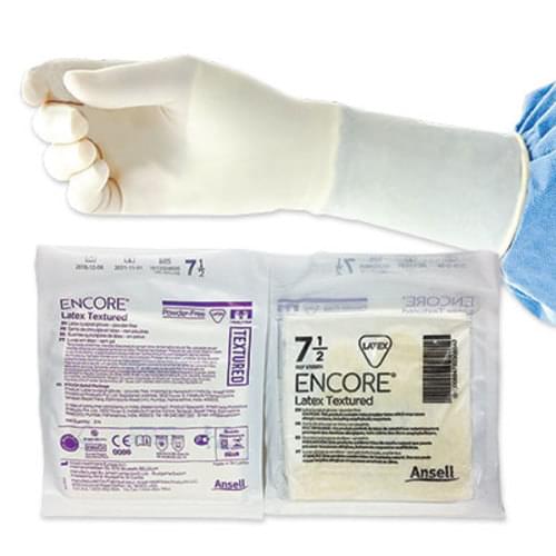 Ansell Encore Sterile Latex Surgical Gloves - Size 7.5 (Box of 50) = 900-5785004