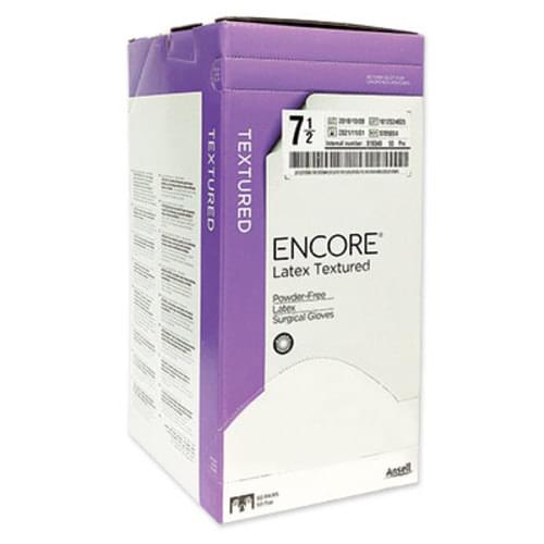 Ansell Encore Sterile Latex Surgical Gloves - Size 7.5 (Box of 50)