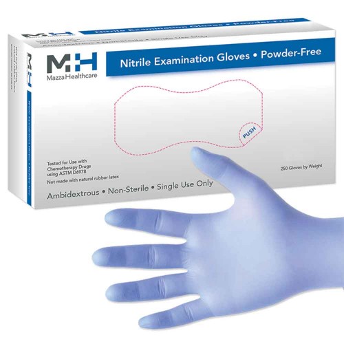 Medical Nitrile Powder Free Exam Gloves - Slim Fit Space Saver Box Design 100/Box