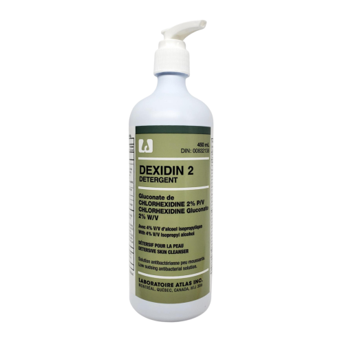 Dexidin 2 Detergent, 2% CHG 4% IPA - 450ml