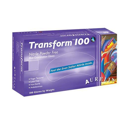 Aurelia® Transform Nitrile Powder Free Ice Blue Exam Gloves X-Large