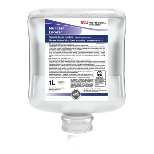 Microsan Encore® Hand Sanitizer, Foaming Alcohol - 1L Cartridge (Case of 8)