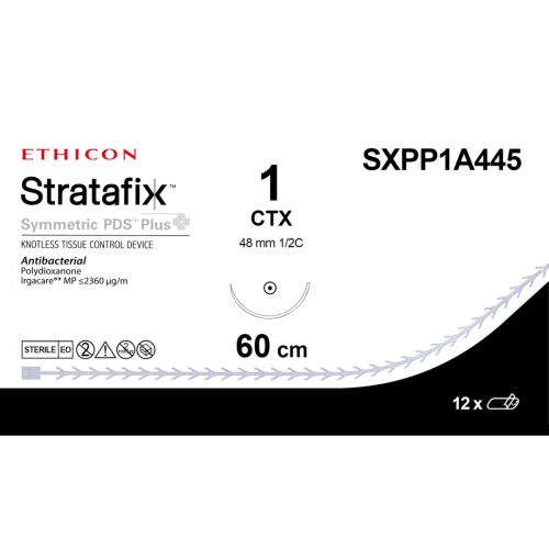 STRATAFIX™ Symmetric PDS Plus Suture, Size 1, 24", CTX Needle - Box of 12