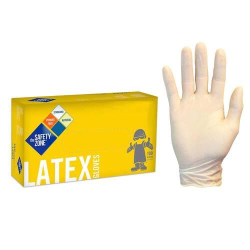 Safety Zone Natural Latex Non-Medical Gloves Large