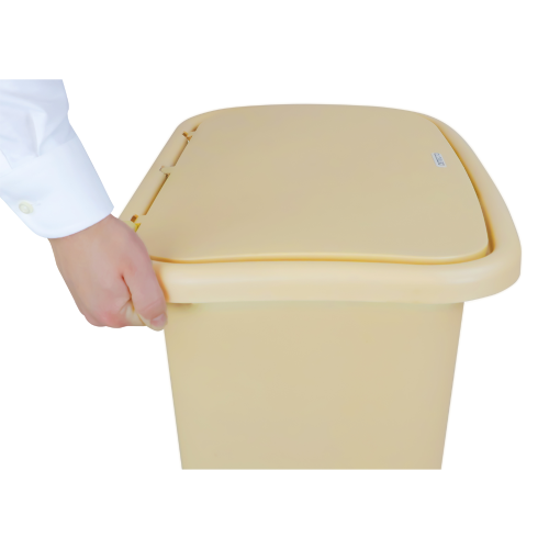 Detecto Waste Mate Plastic Waste Receptacle - 13 Gallon / 49 Litres (Beige) = 900-WM13BEG