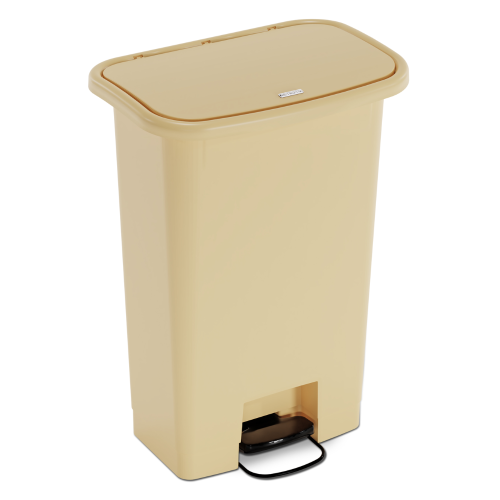 Detecto Waste Mate Plastic Waste Receptacle - 13 Gallon / 49 Litres (Beige)