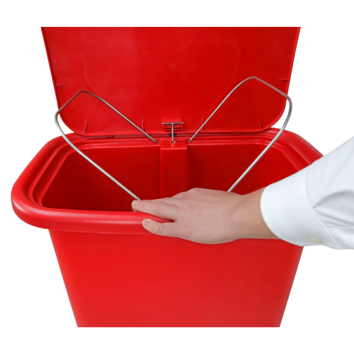 Detecto Waste Mate Plastic Waste Receptacle - 13 Gallon / 49 Litres (Red) = 900-WM13RED