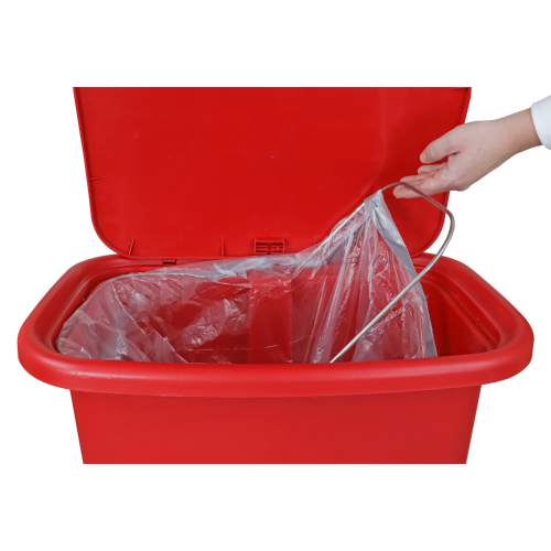 Detecto Waste Mate Plastic Waste Receptacle - 13 Gallon / 49 Litres (Red) = 900-WM13RED