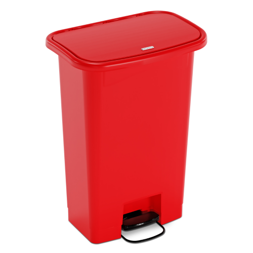 Detecto Waste Mate Plastic Waste Receptacle - 13 Gallon / 49 Litres (Red)