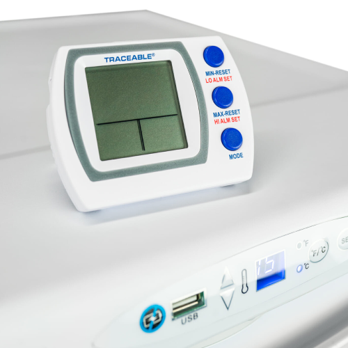 Danby Health 3.2 cu. ft. Medical Fridge With TMD NIST Certified Thermometer in White = 900-DH032A1W-T