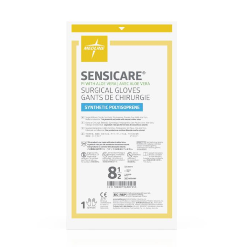 Medline Sensicare Aloe Sterile Gloves - Size 8.5 (Box of 25) = 900-MSG1085