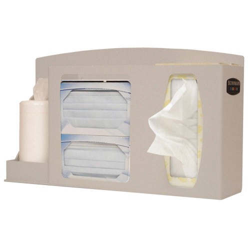 Bowman Respiratory Hygiene/Flu Station Quartz Beige ABS Plastic
