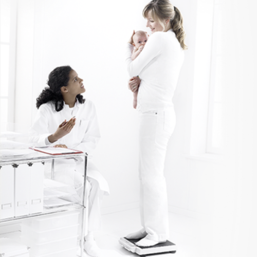 SECA 874 Digital Flat Mobile Floor Scale with Dual Display = 901-874