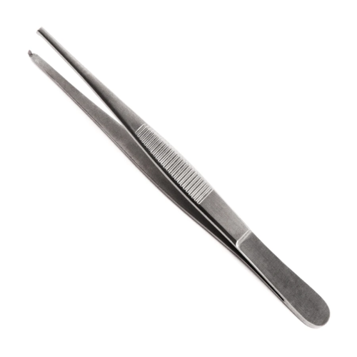 Econo Sterile™ Tissue Forceps, Straight, 1x2 Teeth, Disposable - 5"