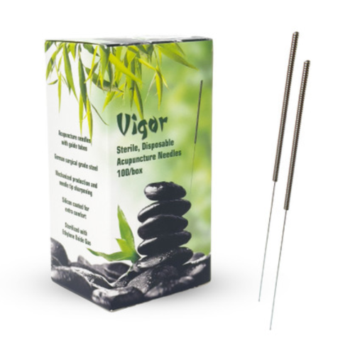 Vigor Acupuncture Needle - .25g x 40mm (Box of 100)