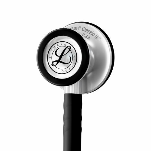 3M™ Littmann® Classic III™ Stethoscope, 5620C, Stainless Steel Chestpiece, Black Satin-Finish Tube - 27" = 350-5620C