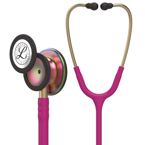 3M™ Littmann® Classic III™ Stethoscope, Rainbow Chestpiece - Raspberry Tube