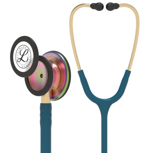3M™ Littmann® Classic III™ Stethoscope, Rainbow Chestpiece - Caribbean Blue Tube