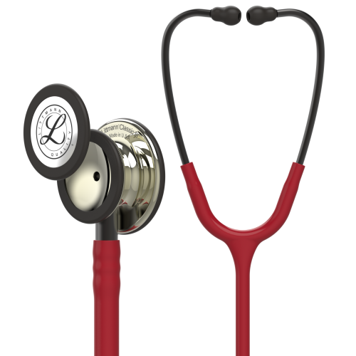 3M™ Littmann® Classic III™ Stethoscope, Champagne Chestpiece - Burgundy Tube