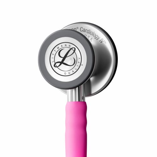 3M™ Littmann® Cardiology IV™ Stethoscope, 6159C, Stainless Steel Chestpiece, Rose Pink Satin-Finish Tube - 27" = 350-6159C