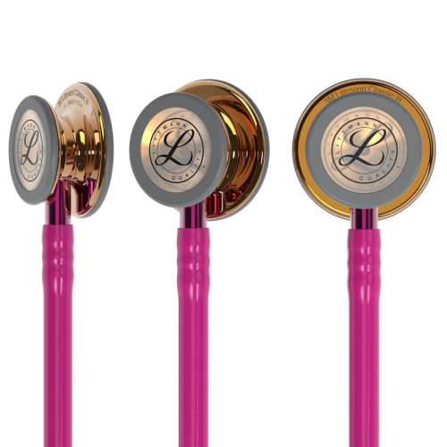 3M™ Littmann® Classic III™ Stethoscope, Limited Edition High Polish Copper CP, Raspberry Tube, Pink Stem - 27" = 350-5647