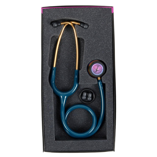 3M™ Littmann® Classic III™ Stethoscope, Rainbow Chestpiece - Caribbean Blue Tube = 350-5807