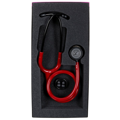 3M™ Littmann® Classic III™ Stethoscope, Black Chestpiece - Burgundy Tube = 350-5868