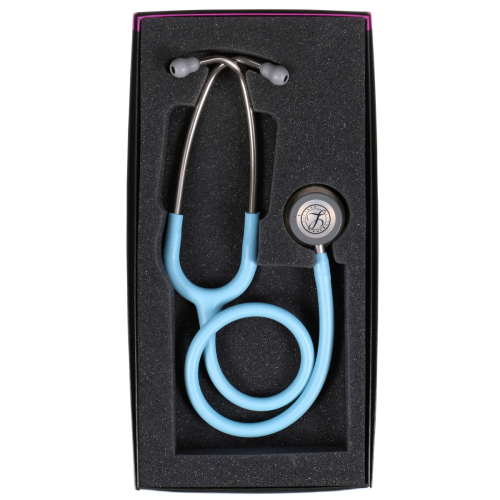 3M™ Littmann® Classic III™ Stethoscope, Stainless Finish Chestpiece, Marine Blue Satin Tube = 350-5912C