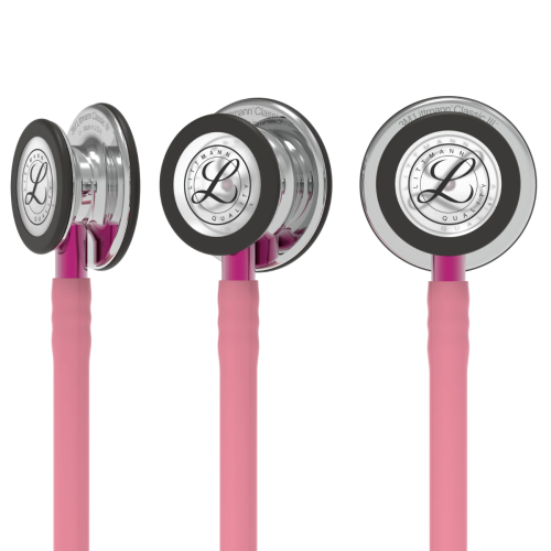 3M™ Littmann® Classic III™ Stethoscope With Mirror Chestpiece, Pearl Pink Tube, & Pink Stem = 350-5962