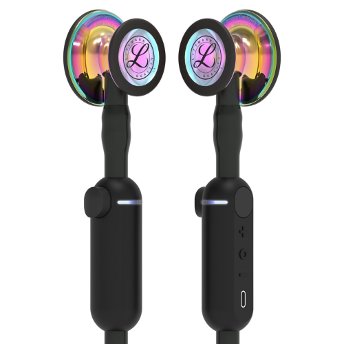 3M™ Littmann® CORE Digital Stethoscope, High Polish Rainbow Chestpiece - Black (27") | Model 8570 = 350-8570