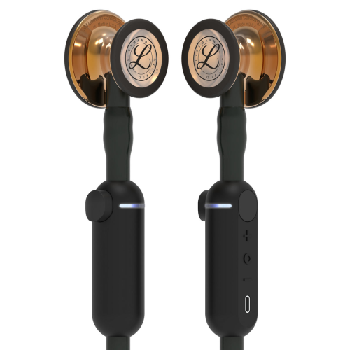 3M™ Littmann® CORE Digital Stethoscope, High Polish Copper Chestpiece - Black (27") | Model 8870 = 350-8870