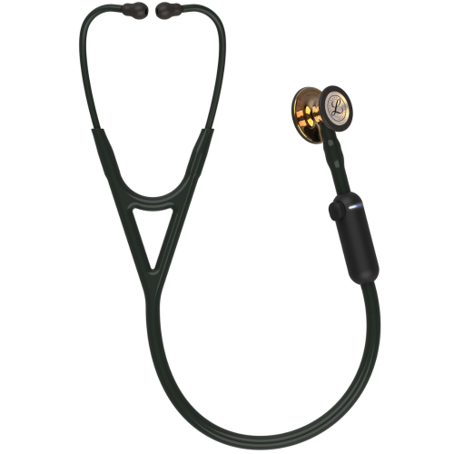 3M™ Littmann® CORE Digital Stethoscope, High Polish Copper Chestpiece - Black (27") | Model 8870 = 350-8870