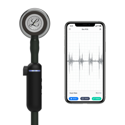 3M™ Littmann® CORE Digital Stethoscope, Mirror Chestpiece - Black (27") | Model 8890 = 350-8890