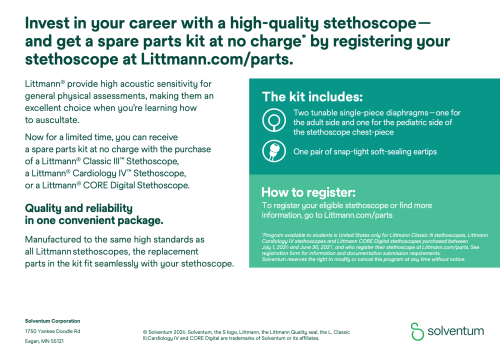 Littmann Postcards (How to Redeem Free Spare Parts Kit and Learning App) = 0-POSTCARD