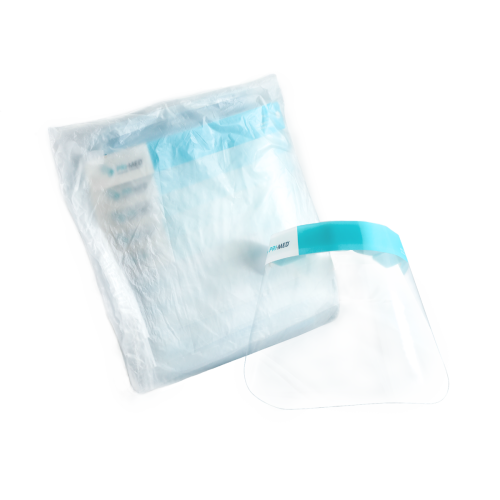 PRIMED Full Length Anti-Fog Face Shield with Foam Headband - Box of 10 = 500-PG49700