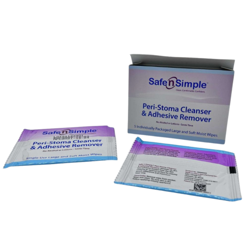 Peri-Stoma Cleanser and Adhesive Remover - Box of 5 Individual Wipes = 326-00505