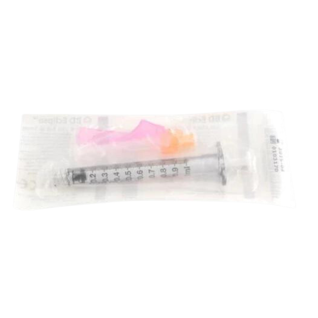 BD Eclipse 3cc Luer Lok Syringe with 25G x 1'' Detachable Needle Box