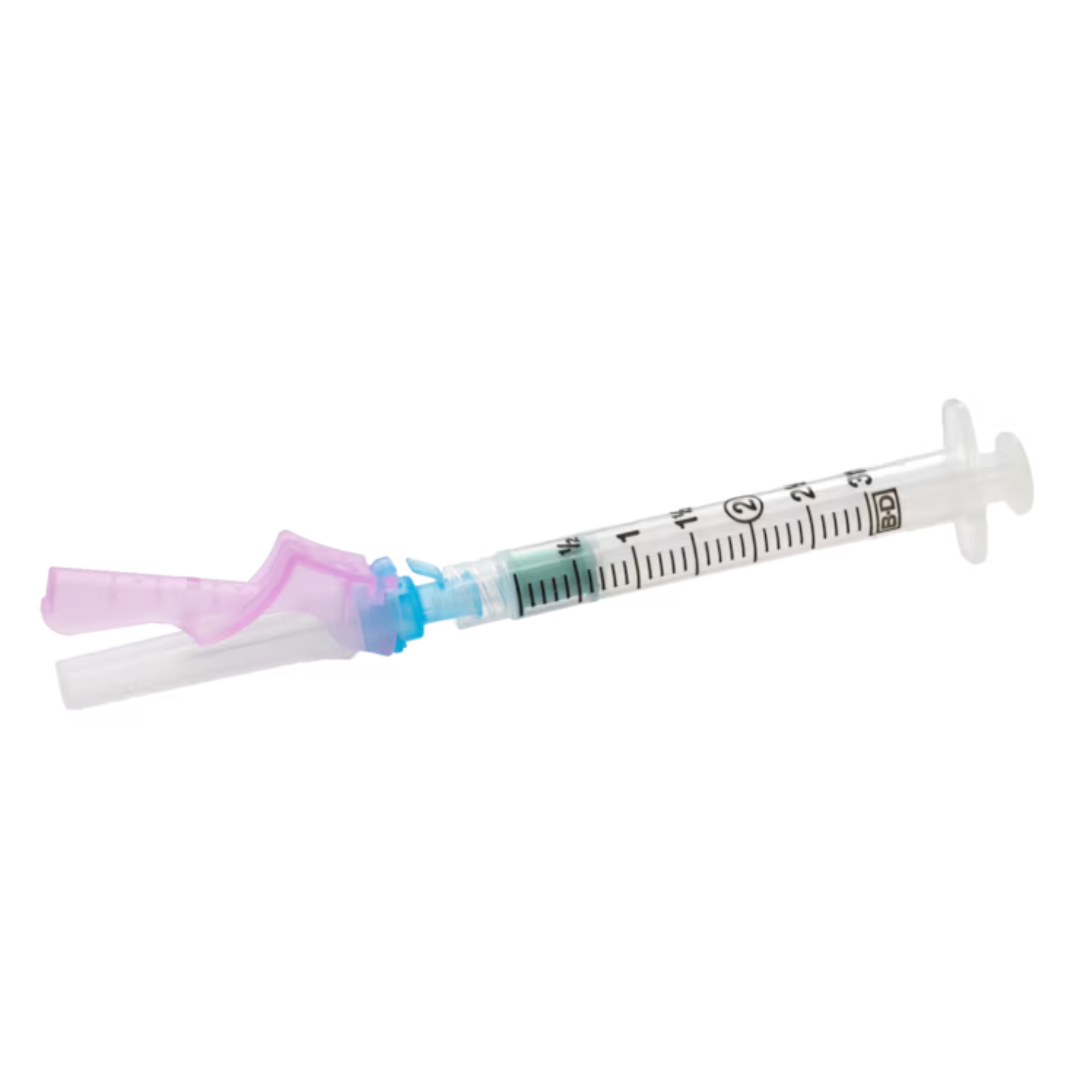 BD Eclipse 3cc Luer Lok Syringe with 25G x 1'' Detachable Needle Box