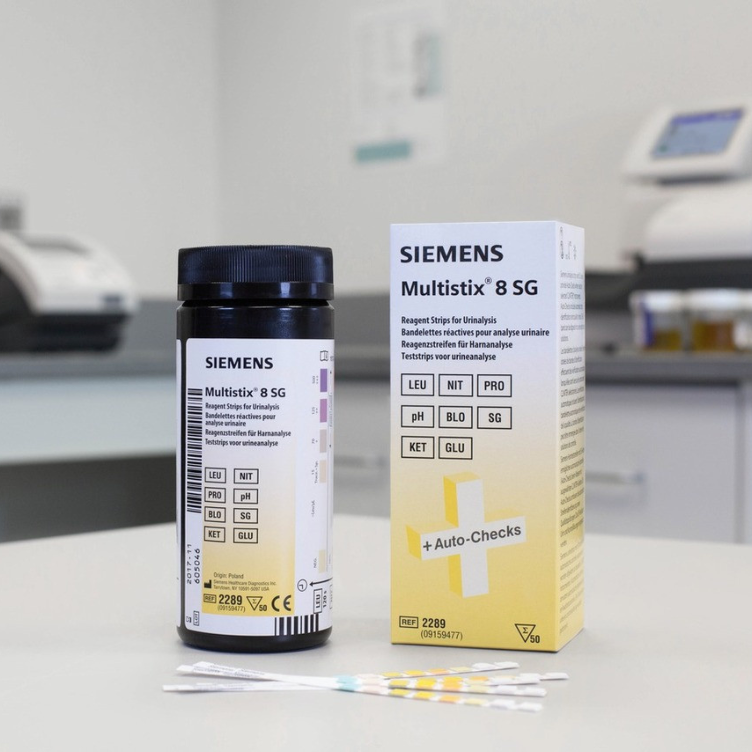 Multistix® 8 SG Urine Test Strips 100 Strips Medical Supplies