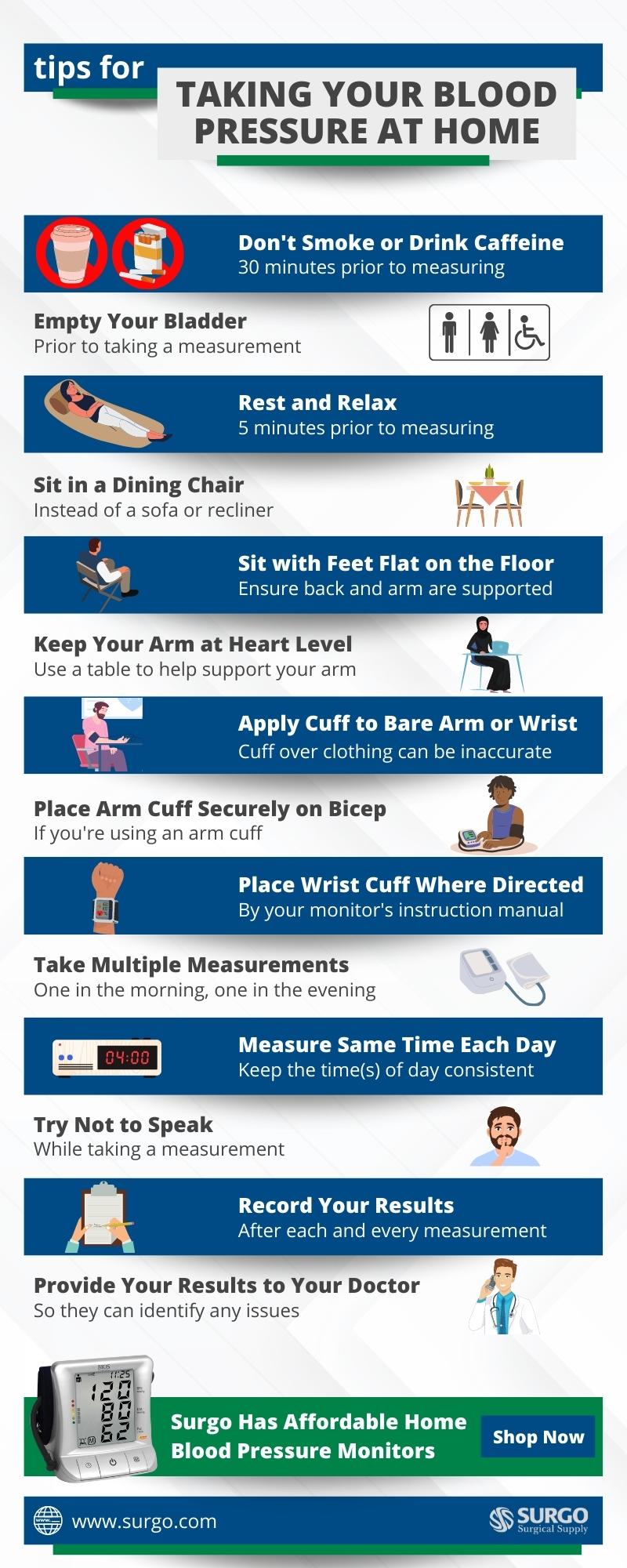 How to accurately measure blood pressure at home