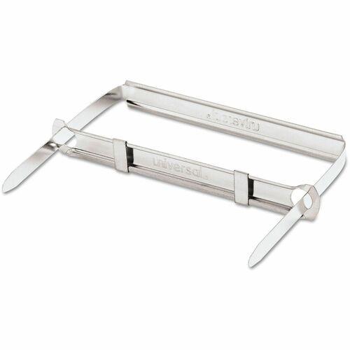 Universal Paper Fastener - Standard - 2" Size Capacity - 200 Sheet Capacity - for Binding, Document, Office, School, Sheet - Durable, 2 Prong - Silver - Steel - 50 / Box
