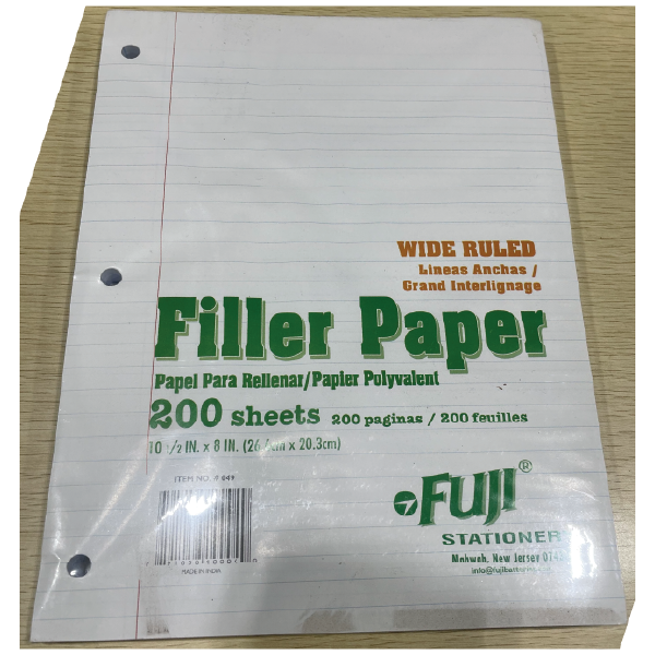 Filler Paper 200 CT W/R