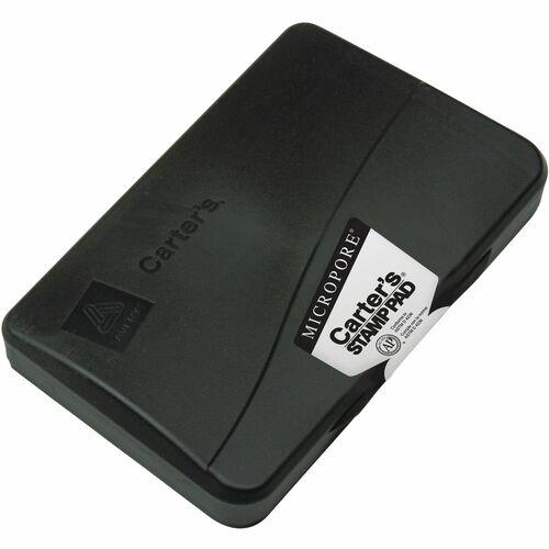 Pre-Inked Micropore Stamp Pad, 6.25" x 3.25", Black