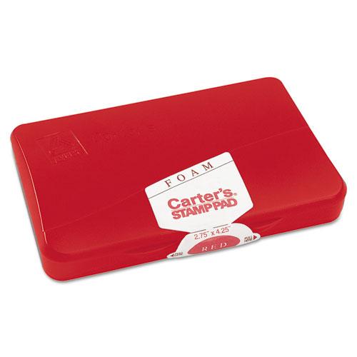 Pre-Inked Foam Stamp Pad, 4.25" x 2.75", Red