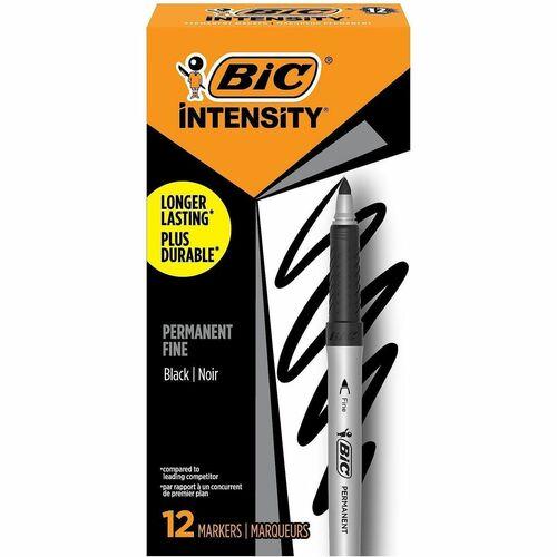 Intensity Fine Tip Permanent Marker, Fine Bullet Tip, Tuxedo Black, Dozen